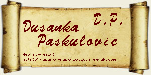 Dušanka Paskulović vizit kartica